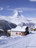 The mountain restaurant Paradise enjoys a superb winter view