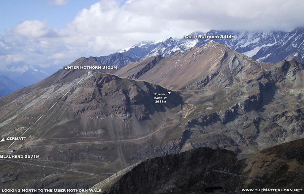 Photomap of the Ober Rothorn walk