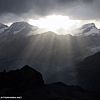 Heavens light shines over Zermatt - 47 KB