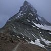 The trail approaches a moody Matterhorn - 100 KB